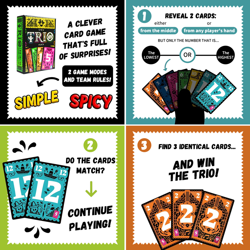 TRIO Strategic Card Board Game - Board Game For 3 Players recensione e prezzo